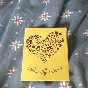 Yellow and Red Heart Design Home Accent